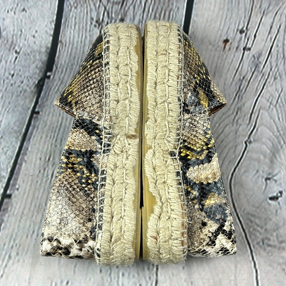 KURT GEIGER LONDON MORELLA Leather Snake Print Slip On Espadrilles - Picture 16 of 17